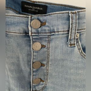 High rise button up skinny jeans